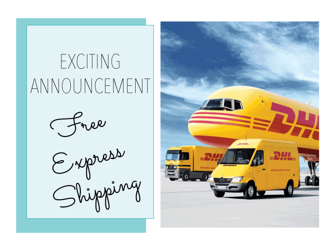Exciting News - Free Express Shipping available