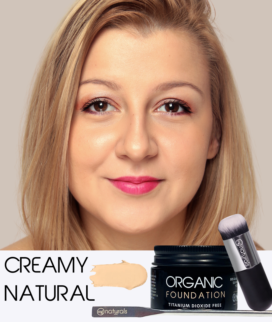 Titanium Dioxide Free Foundation with brush