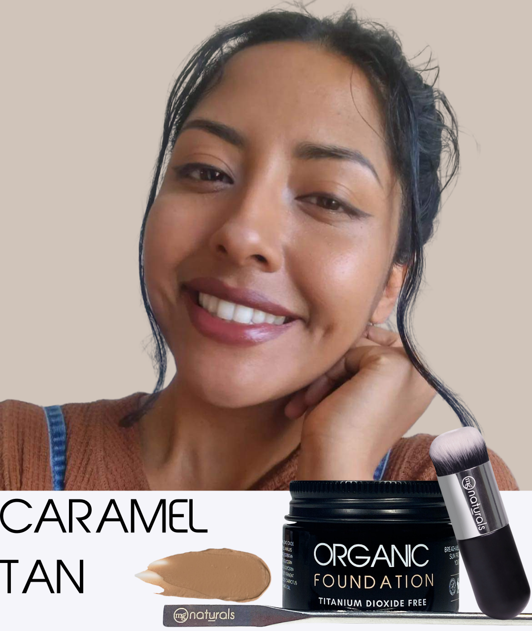 Titanium Dioxide Free Foundation with brush