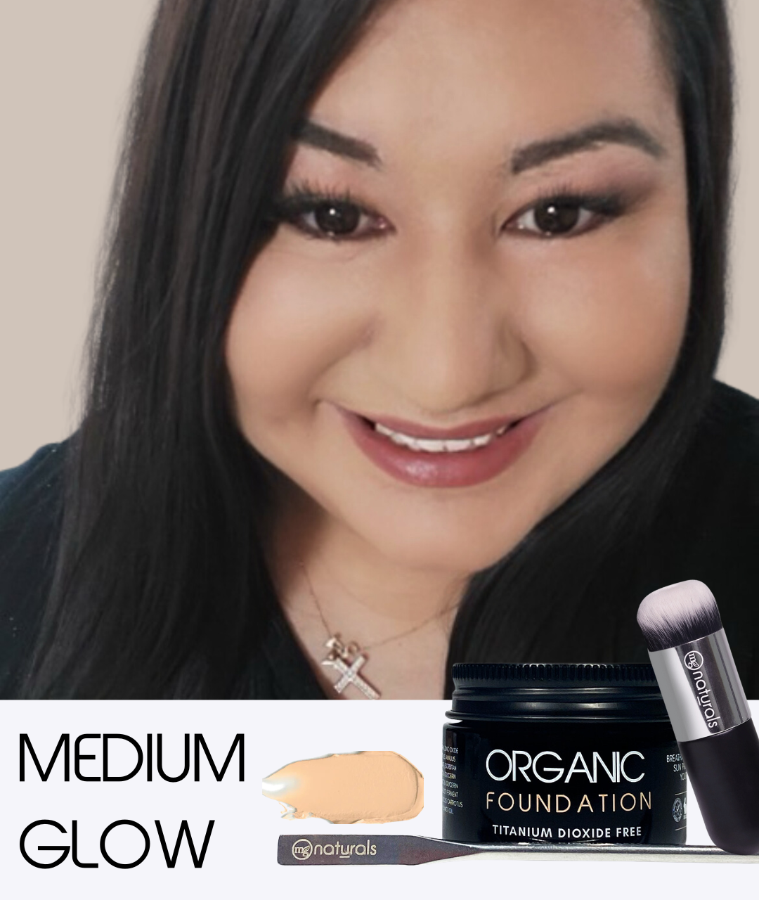 Titanium Dioxide Free Foundation with brush