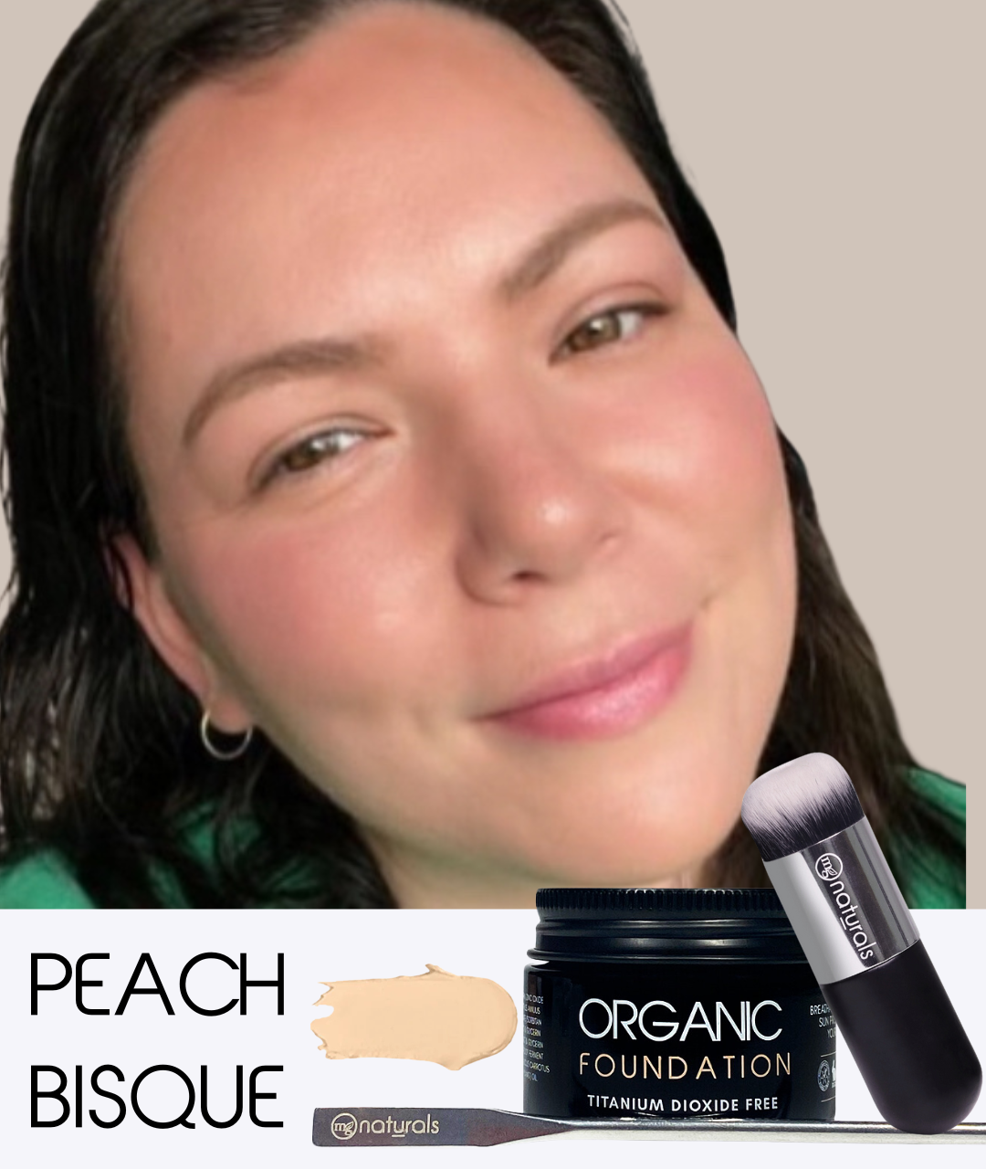 Titanium Dioxide Free Foundation with brush