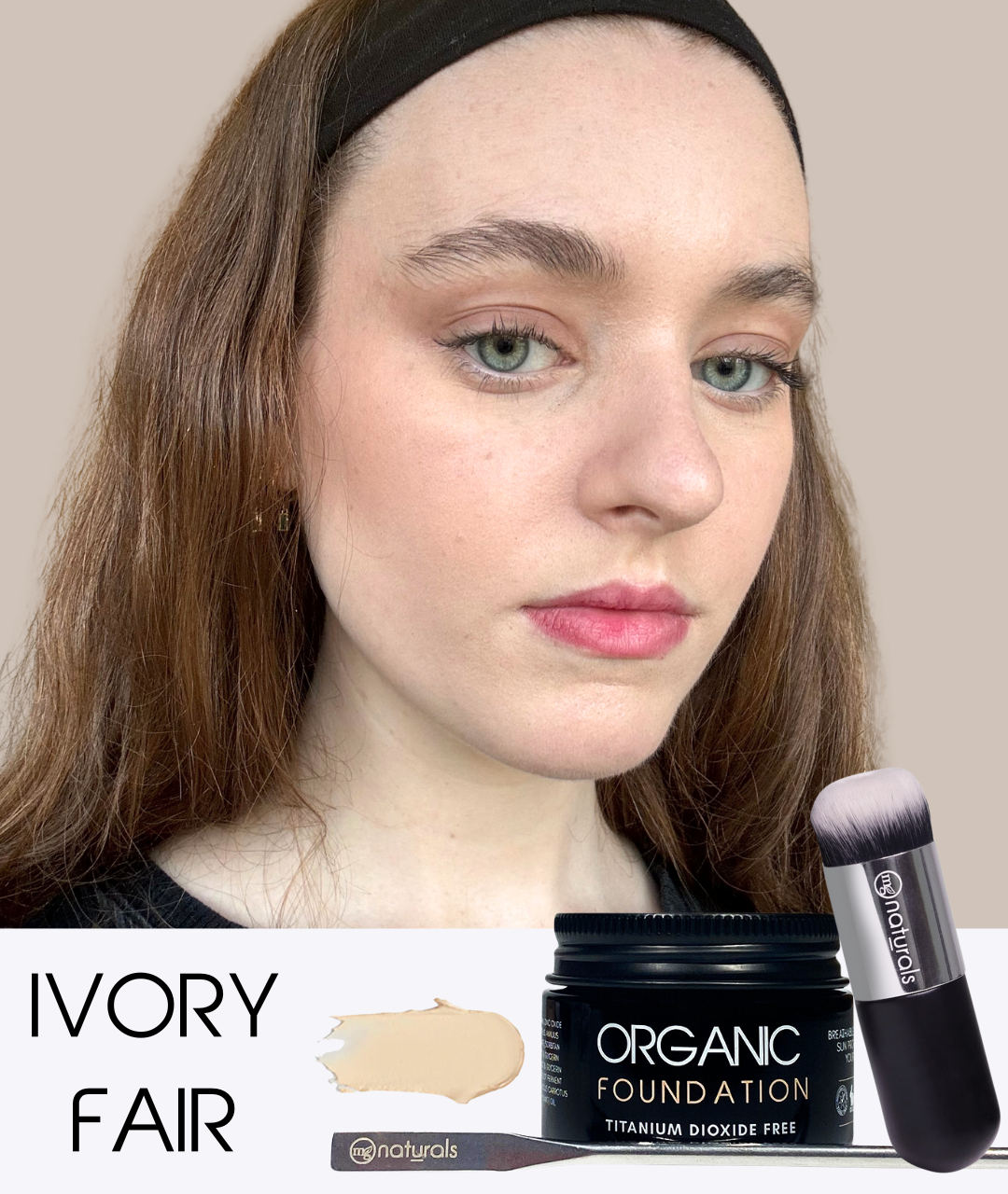 Titanium Dioxide Free Foundation with brush