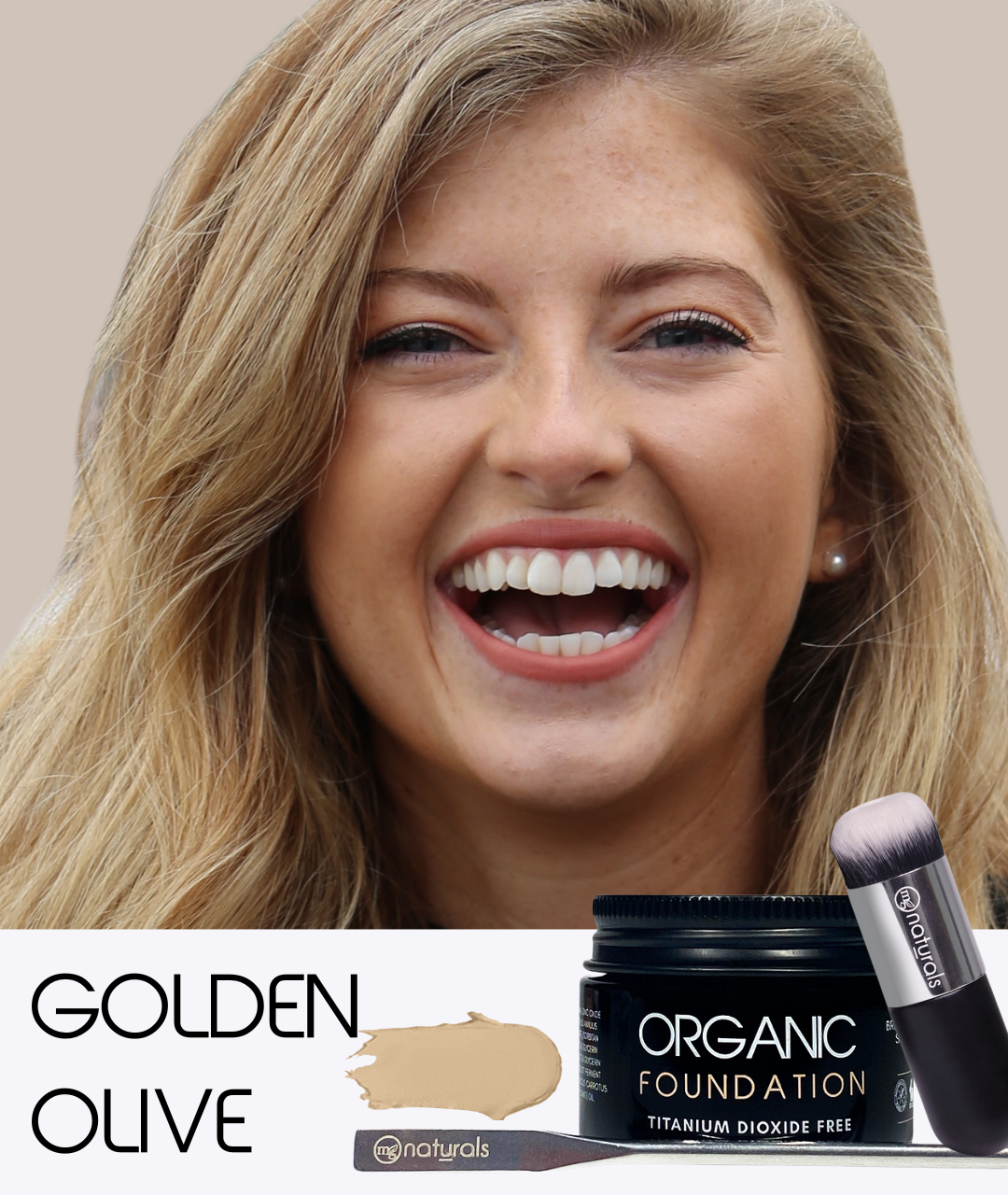 Titanium Dioxide Free Foundation with brush