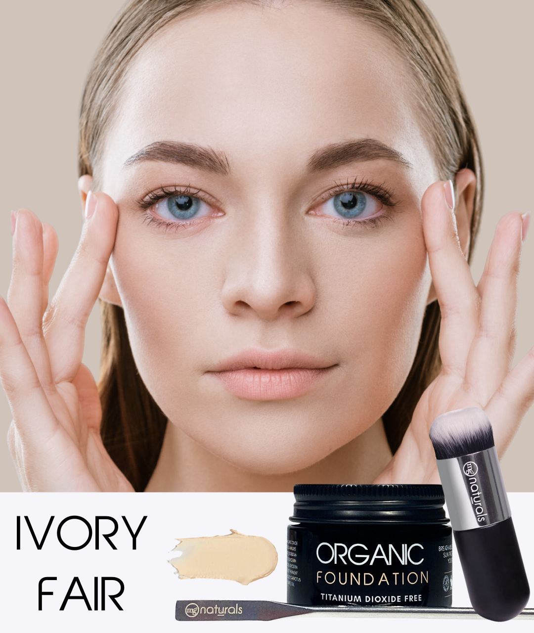 Titanium Dioxide Free Foundation with brush