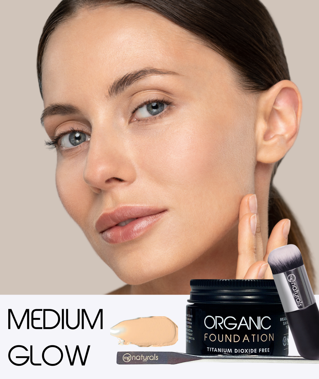 Titanium Dioxide Free Foundation with brush