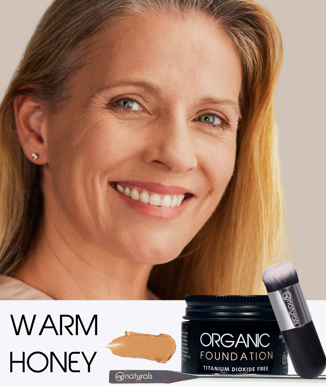 Titanium Dioxide Free Foundation with brush