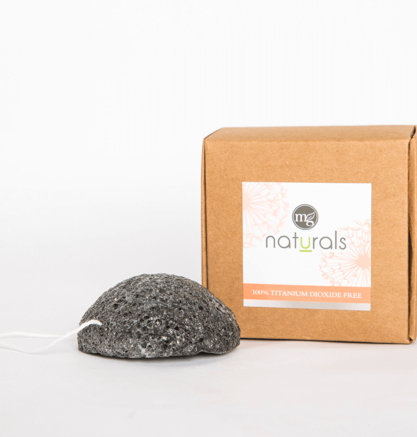 Clean beauty vegan charcoal Konjac Sponge.