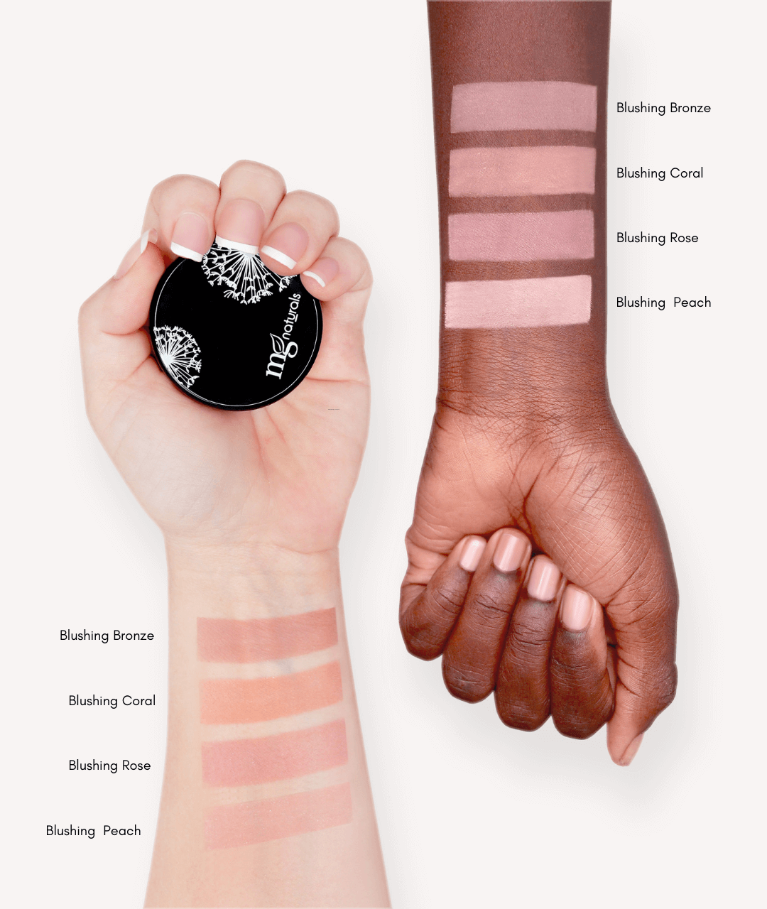 Titanium Dioxide Free Mineral Blush Samples
